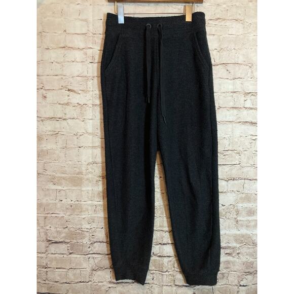 Offline by Aerie Jogger Pants Womens Small Black Popcorn Knit Lounge Wear Cotton - Picture 1 of 16